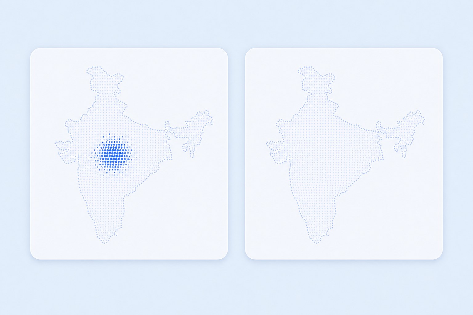 Audience location concentration for Tier 2 and Tier 3 creators versus a metro creator's scattered audience